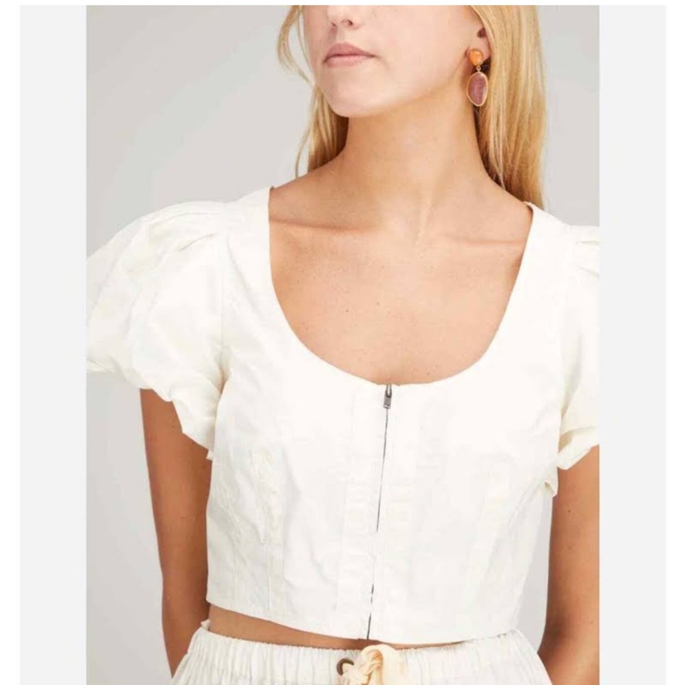 NWT ULLA JOHNSON Kalena Top in Bone